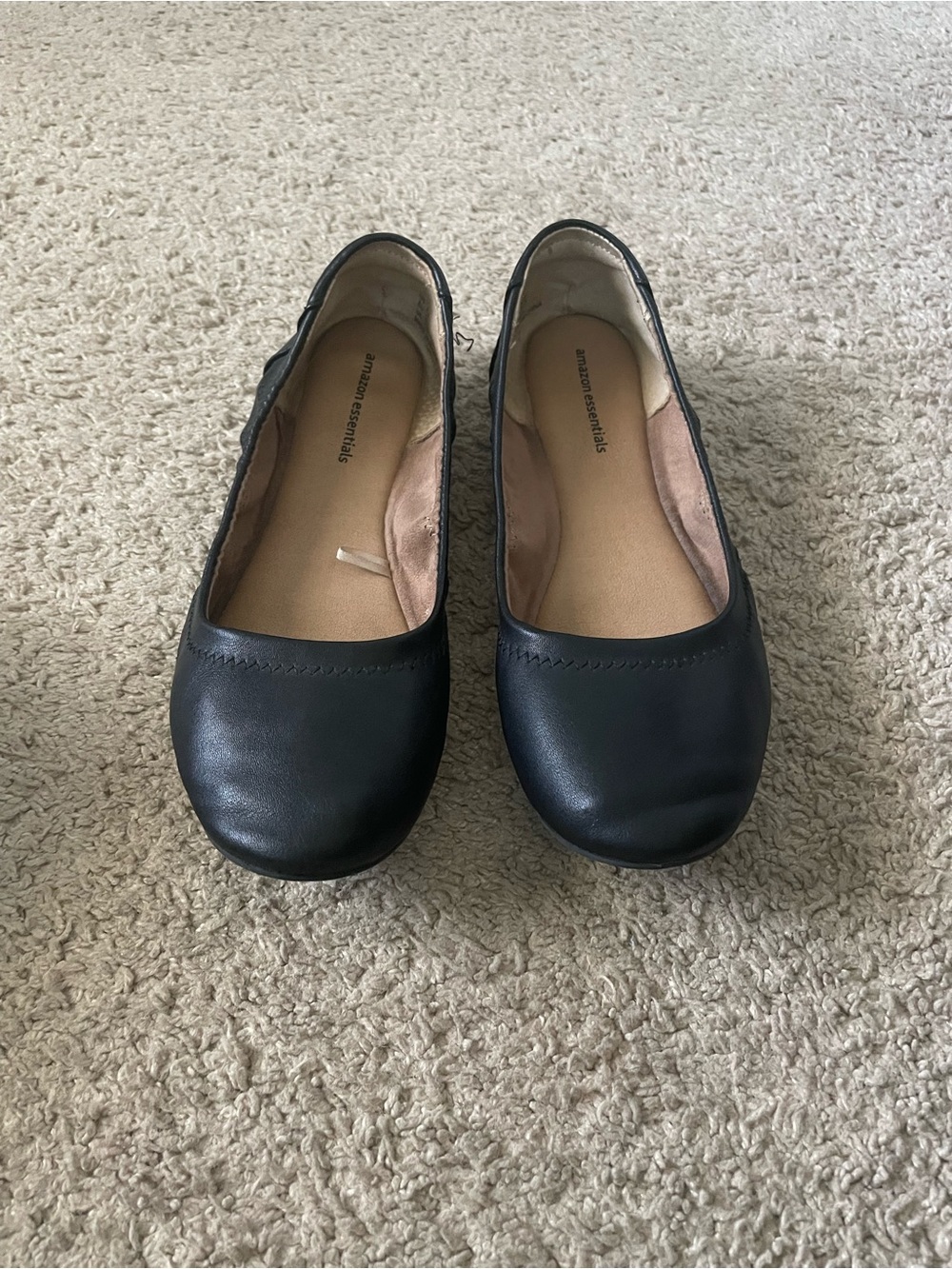 Amazon Essentials Black Slip-On Ballet Flats